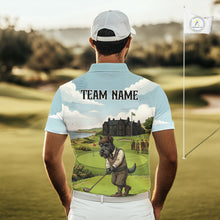 Load image into Gallery viewer, Scottish Terrier Mens Polo Golf Shirts, Vintage Dog Shirt, Dad Golf Gift NBT609
