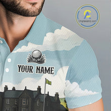 Load image into Gallery viewer, Scottish Terrier Mens Polo Golf Shirts, Vintage Dog Shirt, Dad Golf Gift NBT609
