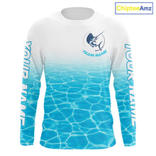 Load image into Gallery viewer, Custom Marlin Fishing Long Sleeve Performance Fishing Shirts, Marlin Saltwater Fishing Shirt NBT620