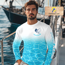 Load image into Gallery viewer, Custom Marlin Fishing Long Sleeve Performance Fishing Shirts, Marlin Saltwater Fishing Shirt NBT620