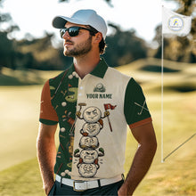Load image into Gallery viewer, Funny Golf Ball Vintage 1990s Golf Pattern Mens Golf Polo Shirt, Golf Attire For Men, Golfer Gifts NBT616