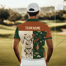 Load image into Gallery viewer, Funny Golf Ball Vintage 1990s Golf Pattern Mens Golf Polo Shirt, Golf Attire For Men, Golfer Gifts NBT616