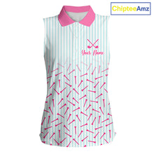 Load image into Gallery viewer, front view of best mom sleeveless golf polo shirt custom face mother’s day gift