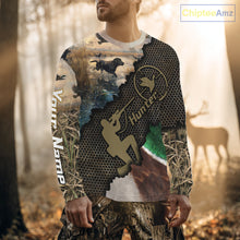 Load image into Gallery viewer, Mallard Duck Hunting Shirts, Personalized Hunting Clothes, Duck Hunting Camo Shirts, Duck Hunting Gifts NBT76