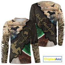 Load image into Gallery viewer, Mallard Duck Hunting Shirts, Personalized Hunting Clothes, Duck Hunting Camo Shirts, Duck Hunting Gifts NBT76
