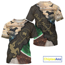 Load image into Gallery viewer, Mallard Duck Hunting Shirts, Personalized Hunting Clothes, Duck Hunting Camo Shirts, Duck Hunting Gifts NBT76