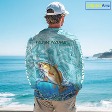 Load image into Gallery viewer, Custom Redfish Long Sleeve Performance Fishing Shirts, Water Camo Saltwater Fishing Jerseys NBT691