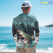 Load image into Gallery viewer, Personalized Northern Pike Fishing Jersey, Team Pike Fishing Long Sleeve Tournament Shirts NBT693