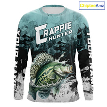 Load image into Gallery viewer, Personalized Crappie Fishing Jersey, Team Crappie Fishing Long Sleeve Tournament Shirts NBT694