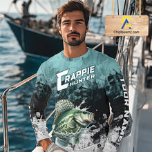 Load image into Gallery viewer, Personalized Crappie Fishing Jersey, Team Crappie Fishing Long Sleeve Tournament Shirts NBT694