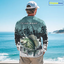 Load image into Gallery viewer, Personalized Crappie Fishing Jersey, Team Crappie Fishing Long Sleeve Tournament Shirts NBT694