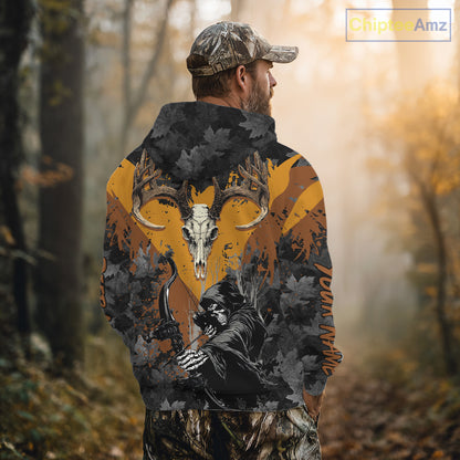 Deer Hunting Grim Reaper Camo Custom Name 3D All Over Print Shirts Personalized Gift NBT302
