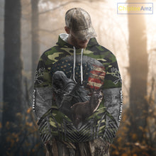 Load image into Gallery viewer, Grim Reaper US Flag Deer Hunting Hoodie, Longsleeve Shirt, Gifts for Hunters NBT07