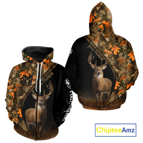 Whitetail Deer Hunting Orange Camouflage Shirts for Men, Hunting Clothes for Deer Hunting Season NBT105