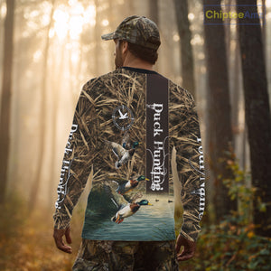 Best Duck Hunting Camouflage Custom Name 3D Shirts, Personalized Duck Hunting Gifts NBT113