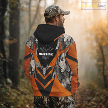 Load image into Gallery viewer, Deer Hunting Shirts Burnt Orange Camo With Deer Skull - Best Gift Ideas for Hunter NBT20