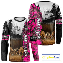 Load image into Gallery viewer, Deer Hunting Pink Camo Custom Name 3D All Over Print Shirts, Hunting Gifts NBT66