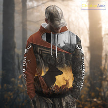 Load image into Gallery viewer, Custom Deer Hunting 3D Printing Brown Camo Shirts for Men, Deer Camp Clothes, Hunting Gifts NBT67