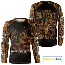 Load image into Gallery viewer, Best Deer Hunting Orange Camo with US Flag and Grim Reaper Deer Buck Shirts Hunting Gifts NBT70