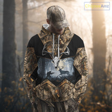 Load image into Gallery viewer, Custom 3D Deer Hunting Forest Camo with Big Buck Shirt for Men, Best Hunting Gifts for Hunters NBT72