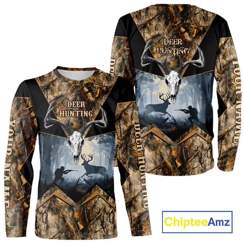 Custom 3D Deer Hunting Forest Camo with Big Buck Shirt for Men, Best Hunting Gifts for Hunters NBT72