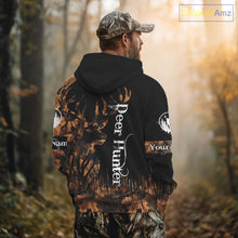 Load image into Gallery viewer, Personalized Deer Hunting Brown Camouflage Pattern with Big Buck Shirt, Big Game Clothes for Deer Hunters NBT75