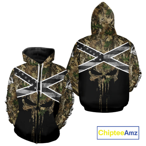 Deer Hunting Shirts with Black US Flag, Camouflage Deer Hunting Shirt, Hunting Gifts for Men NBT97