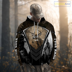 Beautiful Whitetail Deer Hunting Brown Camo 3D All Over Printed Shirts, Hunting Gifts for Hunters NBT87