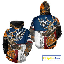 Load image into Gallery viewer, Deer Hunting Orange Camouflage Shirts with TX Flag, Personalized Hunting Shirt, Hunting Gifts NBT92