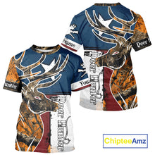 Load image into Gallery viewer, Deer Hunting Orange Camouflage Shirts with TX Flag, Personalized Hunting Shirt, Hunting Gifts NBT92