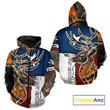 Load image into Gallery viewer, Deer Hunting Orange Camouflage Shirts with TX Flag, Personalized Hunting Shirt, Hunting Gifts NBT92