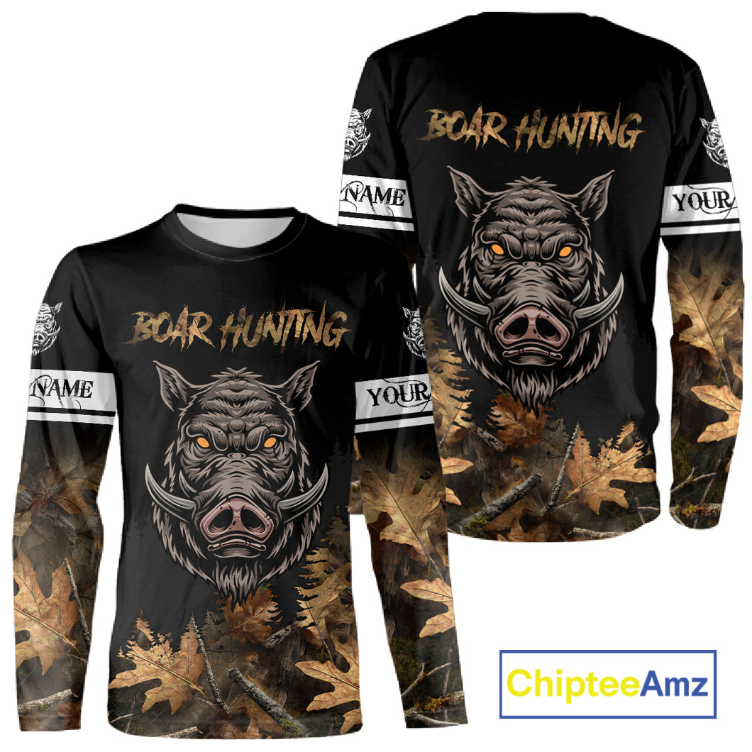 Custom Wild Hog Hunting Camo 3D All Over Printing Shirts for Men, Boar Hunting Gifts NBT123