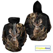 Load image into Gallery viewer, Best Whitetail Deer Hunting Black Camouflage 3D Printing Shirts, Gift Ideas for Hunters NBT236