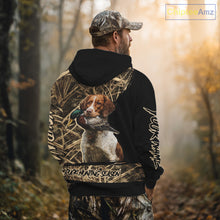 Load image into Gallery viewer, Mallard Duck Hunting Camouflage Shirt With Brittany Dog, Duck Hunting Season NBT156