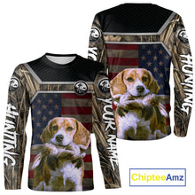 Load image into Gallery viewer, Custom Camouflage Rabbit Hunting Beagle Dog US Flag for Men, Rabbit Hunting Gifts NBT244