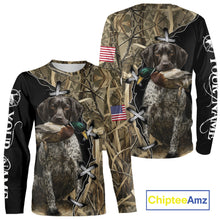 Load image into Gallery viewer, Duck Hunting with German Wirehaired Pointer Customize Name 3D All Over Printed Shirts Personalized Gift NBT151