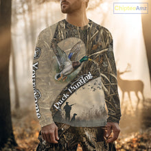 Load image into Gallery viewer, Mallard Duck Hunting Brown Camouflage 3D All Over Printed Shirts, Duck Hunting Clothes for Hunter NBT155