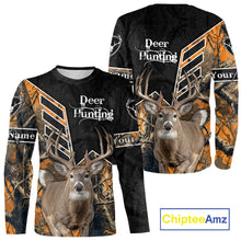 Load image into Gallery viewer, Whitetail Deer Hunting Camo Custom Name 3D Prints Shirts for Men, Hunting Gifts NBT182