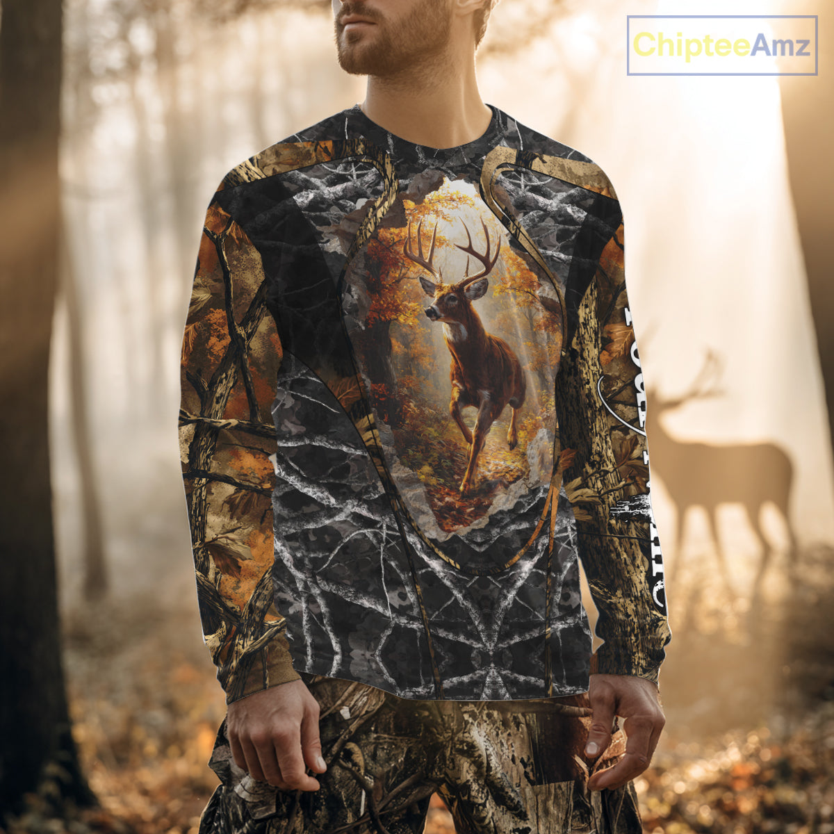 Personalized Deer Hunting 3D All Over Printed Camo Custom Name Shirt, Hunting Gift NBT311