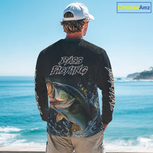 Load image into Gallery viewer, Largemouth Bass Fishing Long Sleeve Fishing Shirts Grass Camo, Bass Fishing Tournament Jerseys NBT362