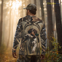 Load image into Gallery viewer, Mallard Duck Hunting German Wirehaired Pointer Dog Camouflage Shirts for Hunters, Duck Hunting Clothing NBT211