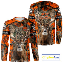 Load image into Gallery viewer, Whitetail Deer Hunting Orange Forest Camo 3D Printed Shirts, Hunting Hoodie Gift for Men NBT319