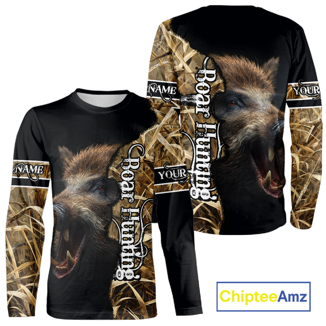 Beautiful Wild Boar Camouflage Camo 3D All Over Printed Shirts Personalized Hunting Gifts NBT128