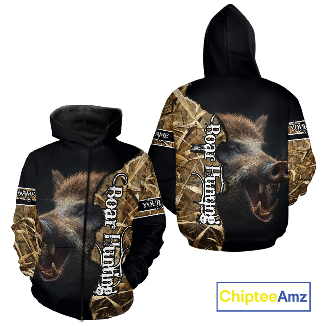 Beautiful Wild Boar Camouflage Camo 3D All Over Printed Shirts Personalized Hunting Gifts NBT128