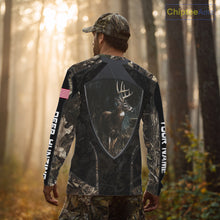 Load image into Gallery viewer, Whitetail Deer Hunting Camo US Flag 3D All Over Printed Shirts, Best Deer Hunting Gifts for Men NBT222