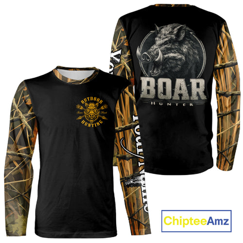 Wild Boar Hunting Camouflage 3D All Over Print Shirts Personalized Hunting Gifts NBT138