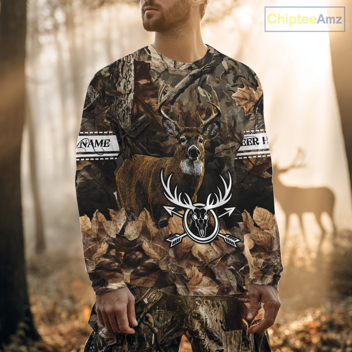Deer Hunting Custom Name Camouflage Hunting Clothing, Deer Hunting Shirt, Hunting Gifts NBT289