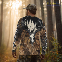 Load image into Gallery viewer, Personalized Deer Hunting Camo with Deer Skull 3D Printing Shirts Hunting Gift for Hunter NBT290
