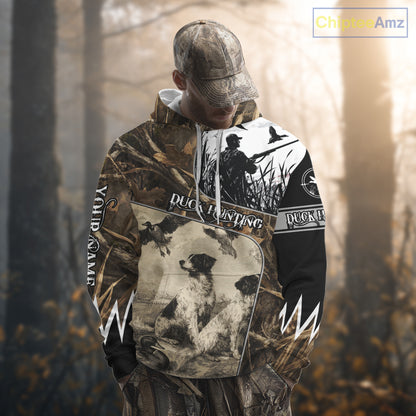 Duck Hunting Camouflage Mallard Duck Custom Name Shirts, Best Duck Hunting Season Gifts NBT149