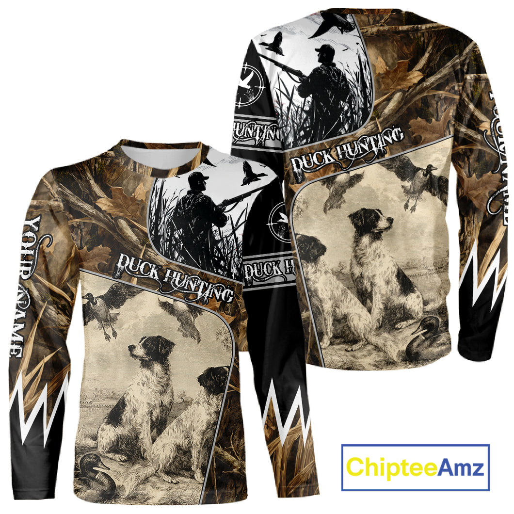 Duck Hunting Camouflage Mallard Duck Custom Name Shirts, Best Duck Hunting Season Gifts NBT149
